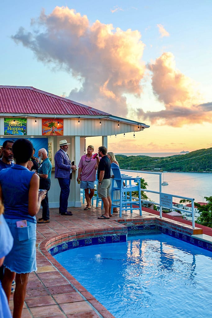 USVI wedding packages at a boutique hotel overlooking Charlotte Amalie Harbor in St. Thomas