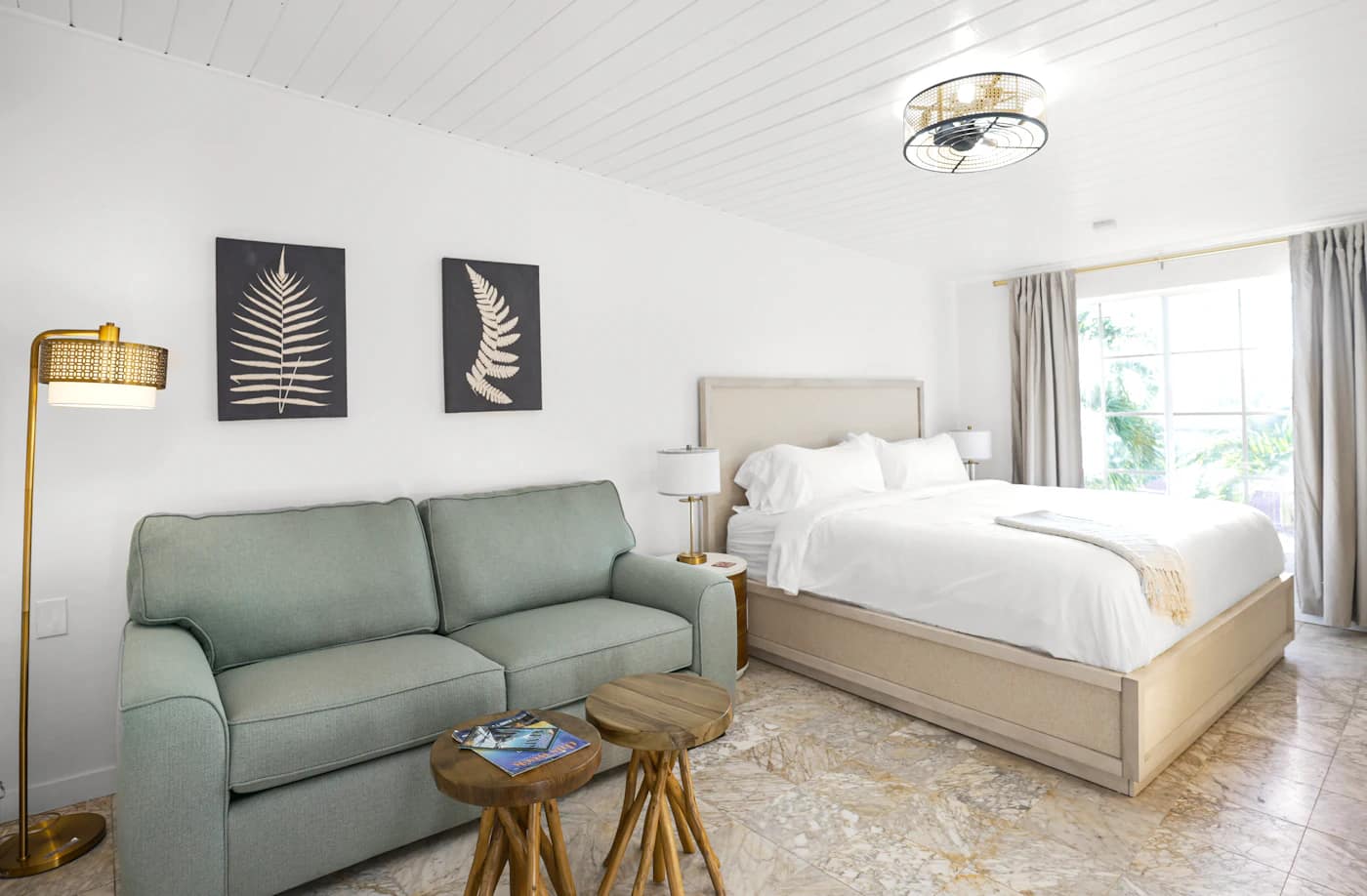 Deluxe King Suite with a king bed and sofa bed at The Mary Anne Boutique Hotel in Charlotte Amalie, St. Thomas
